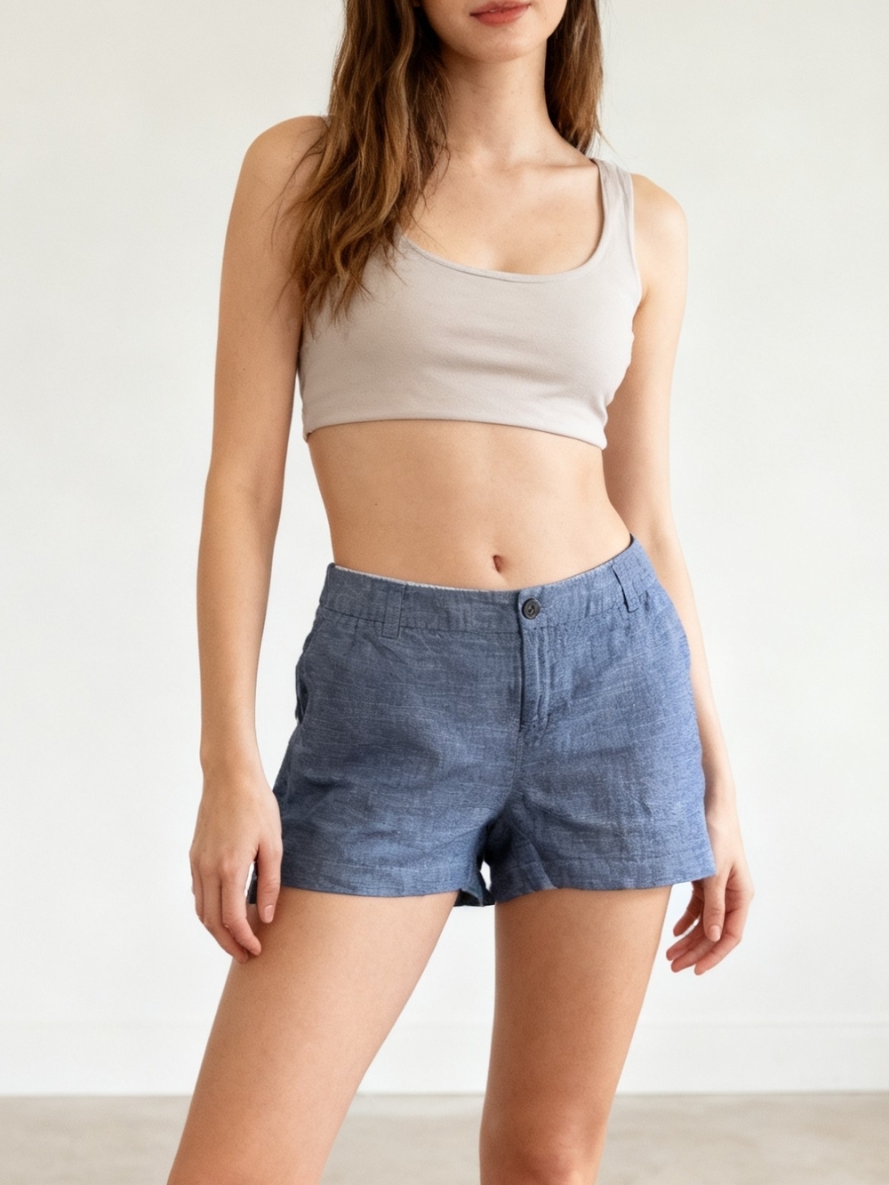 Merona Women's Blue 100% Cotton Casual Shorts